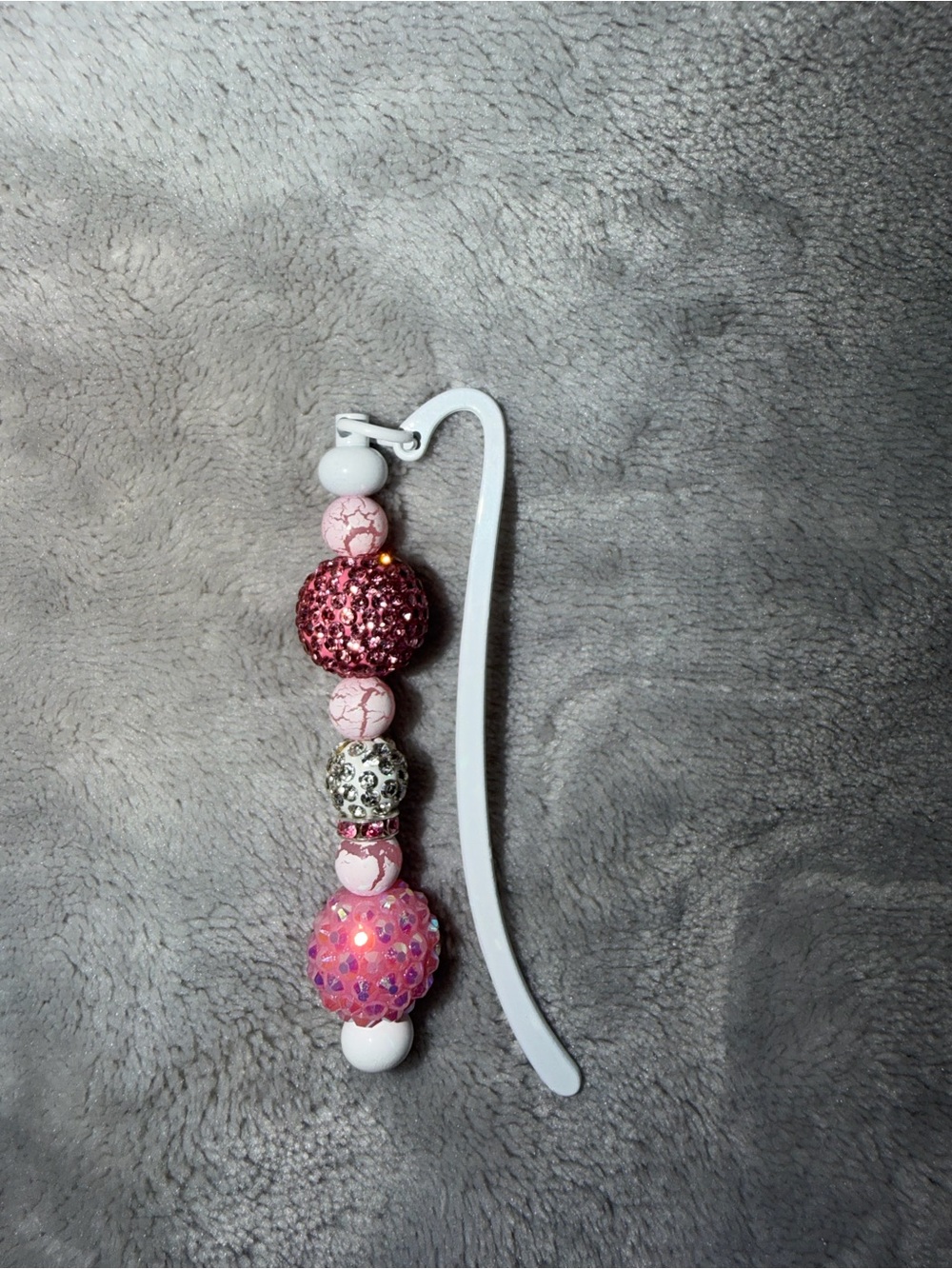 Pink Beaded Bookmark - Decorative Tassel Accessory